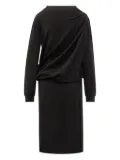 Fabiana Filippi draped button-detail dress - Black
