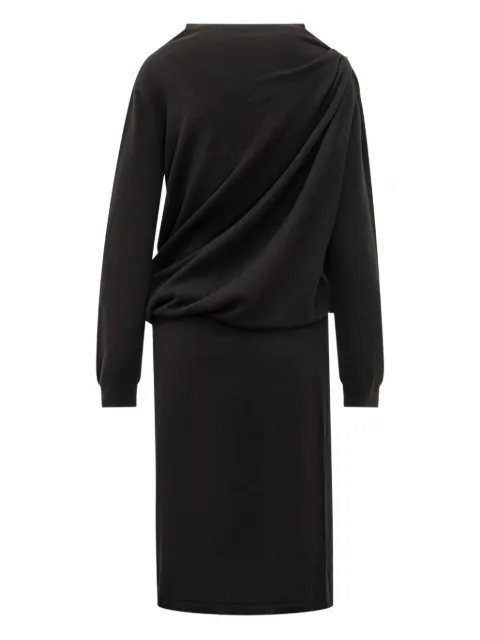 Fabiana Filippi vestido drapeado con detalle de botones