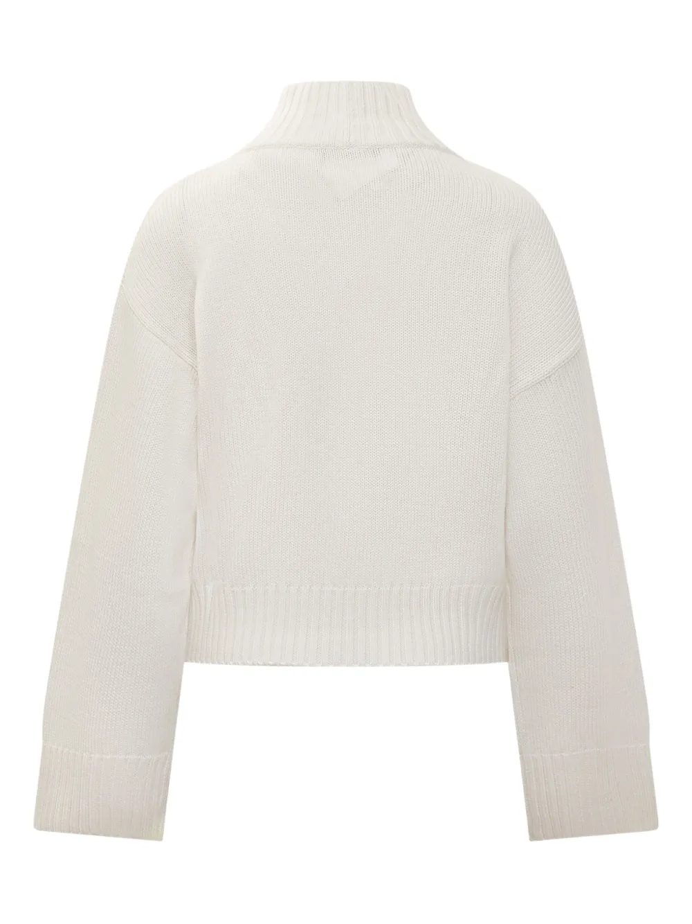 Fabiana Filippi Ribbed Knit Turtleneck Sweater In Gold