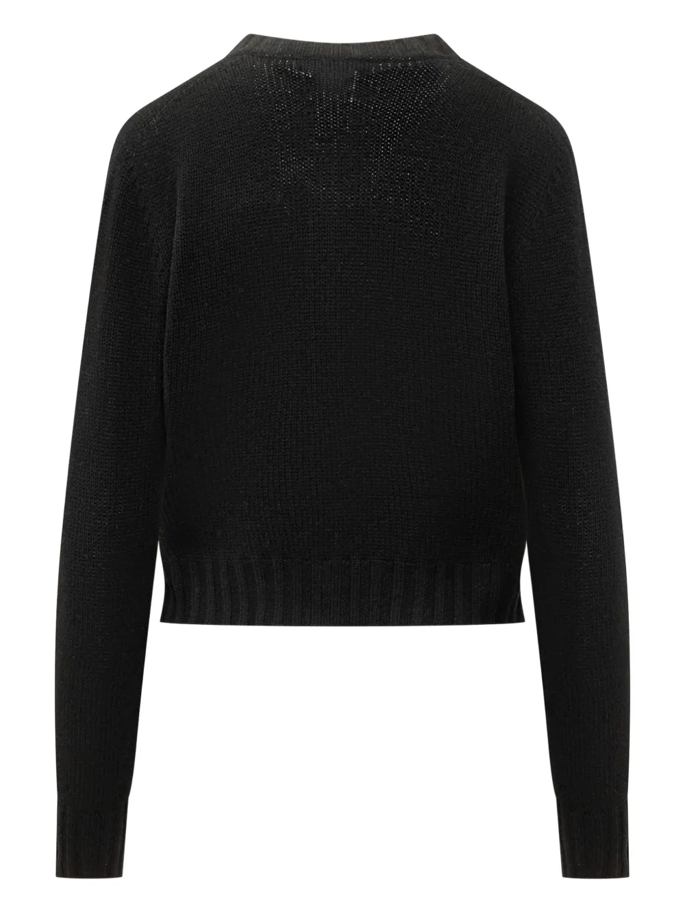 Fabiana Filippi Black Cardigan With Jewel Applications In Black