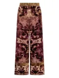 Pierre-Louis Mascia damask-print velvet trousers - Pink