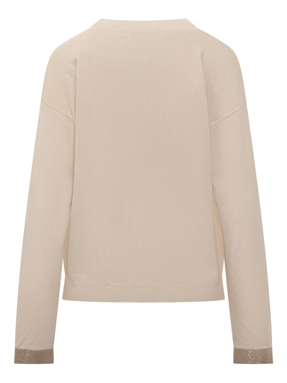 Fabiana Filippi V-neck embellished-cuff sweater | Knitted Sweaters | Image 2