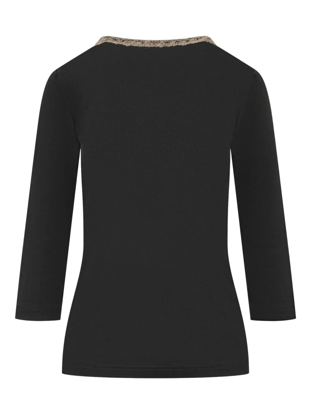 Fabiana Filippi three-quarter sleeve embellished neckline top | Knitted Tops | Image 2