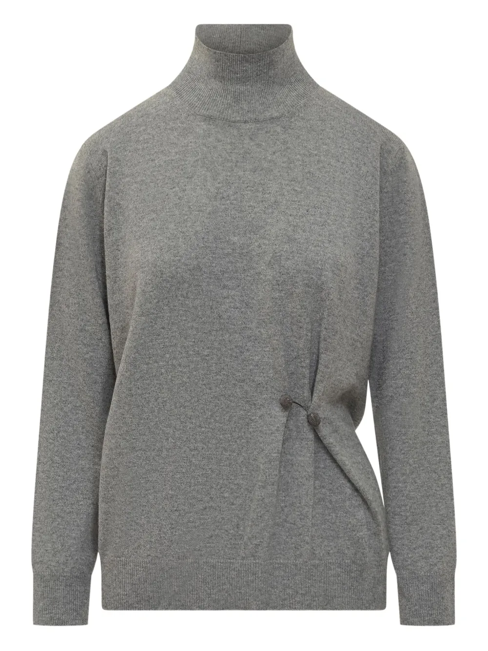 Fabiana Filippi high-neck pin-detail sweater | Grey | Image 1