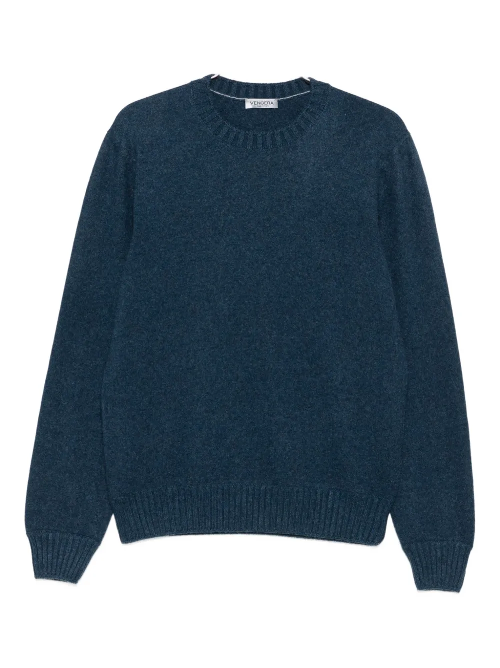 Vengera Crew-neck Wool Sweater In Blue