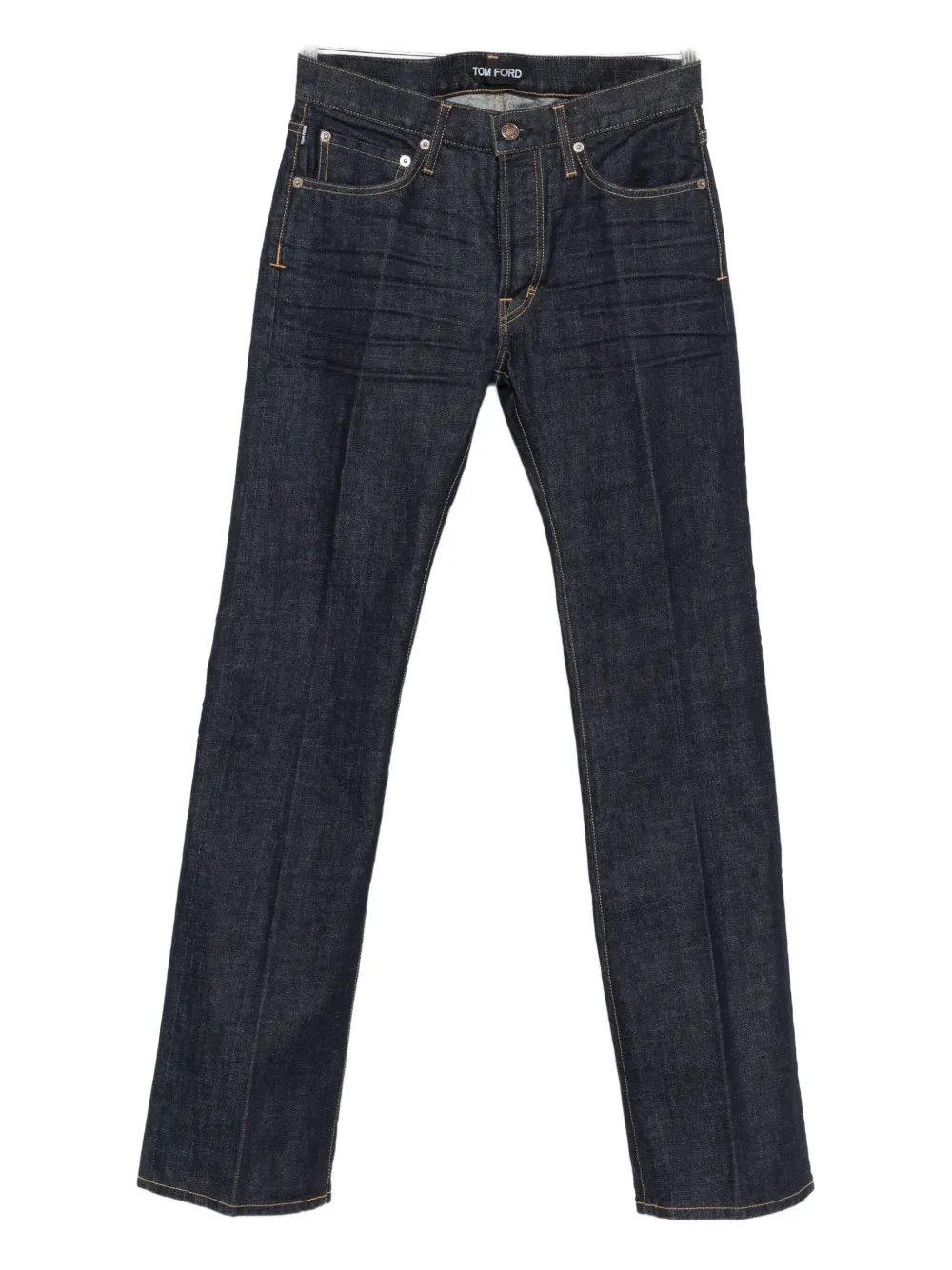 Tom Ford Selvedge Bootcut Cotton Jeans In Black