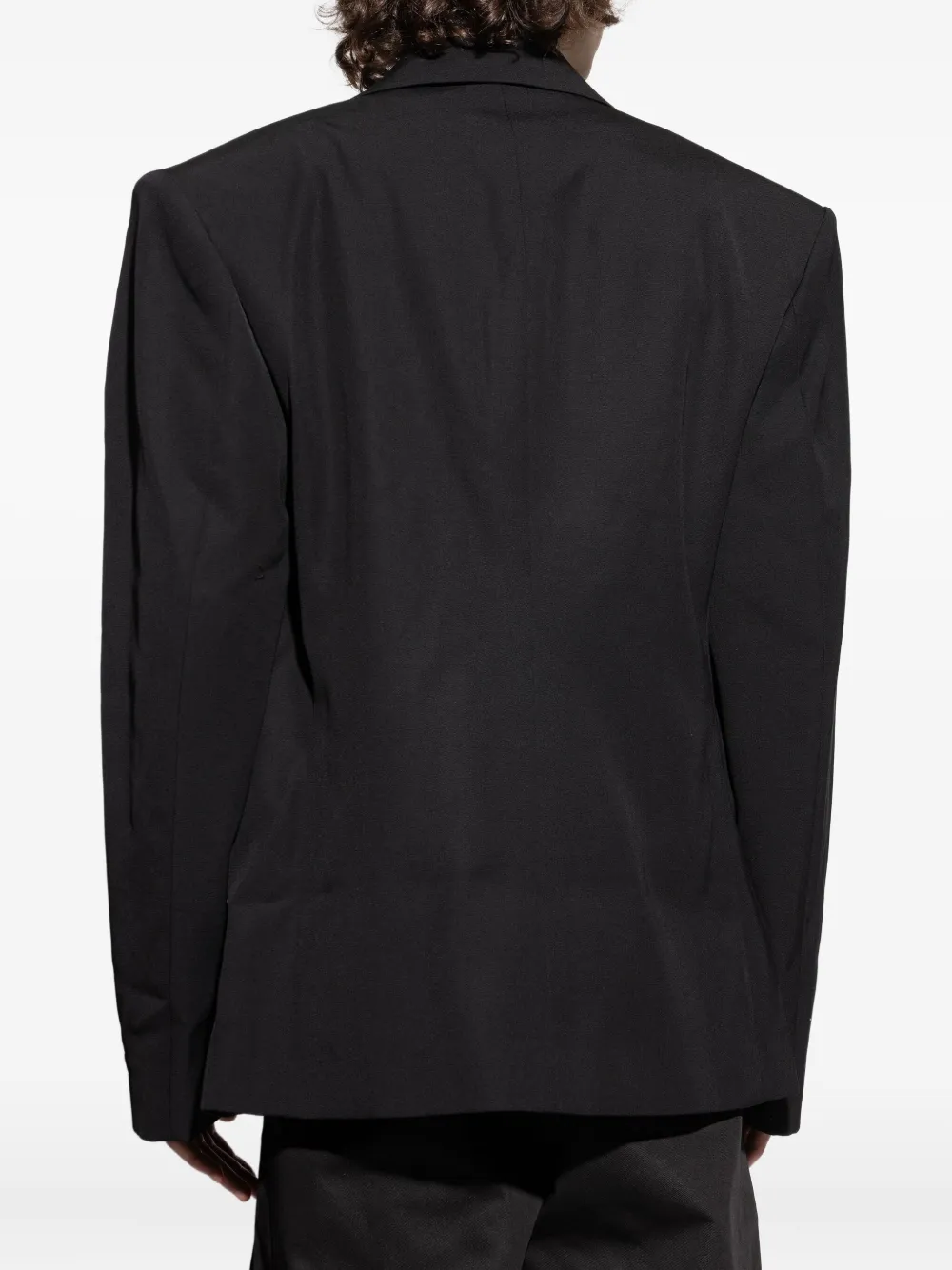 Jacquemus Fernando blazer met dubbele rij knopen en gewatteerde schouders Zwart