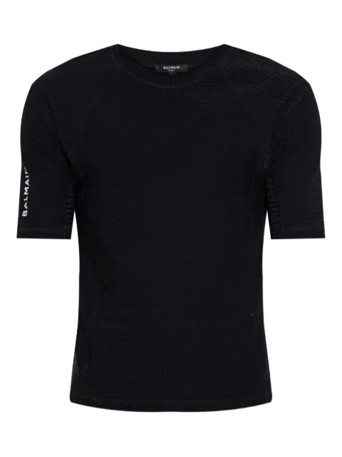 Balmain geometric-pattern short-sleeve T-shirt