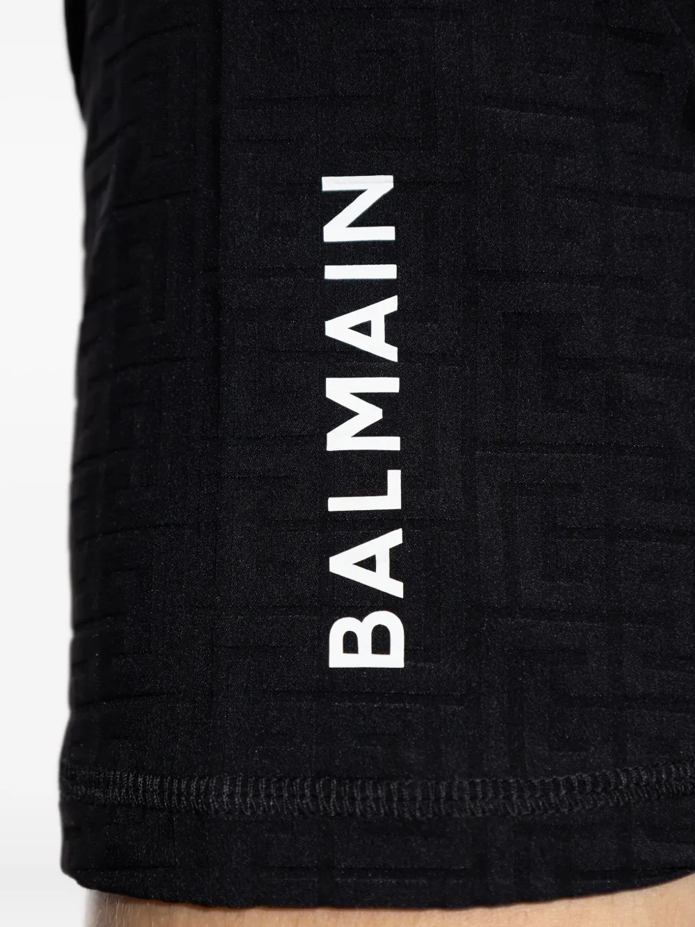 Balmain geometric-pattern short-sleeve T-shirt Zwart