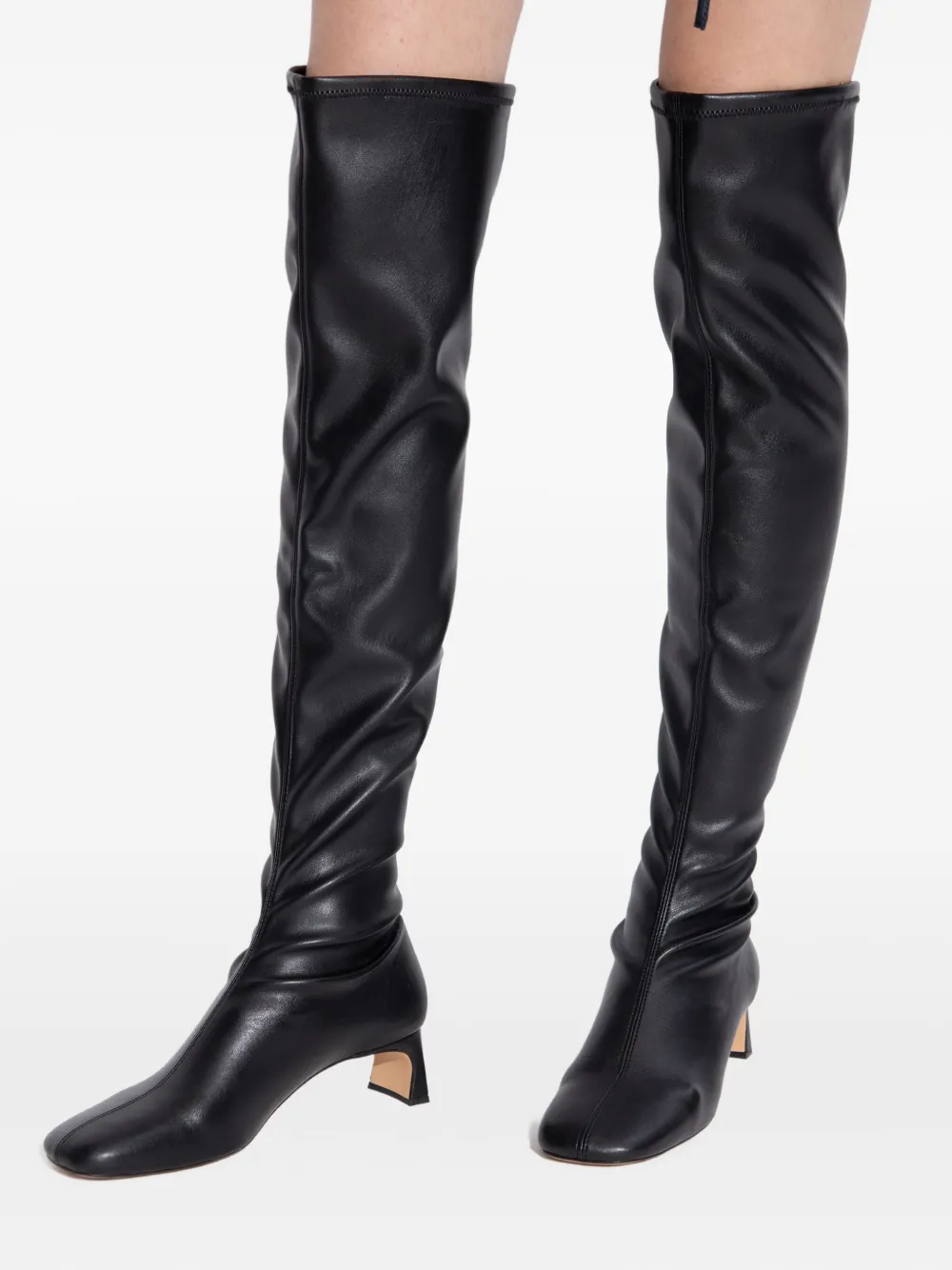 Odissì 50mm block-heel over-the-knee boots Black