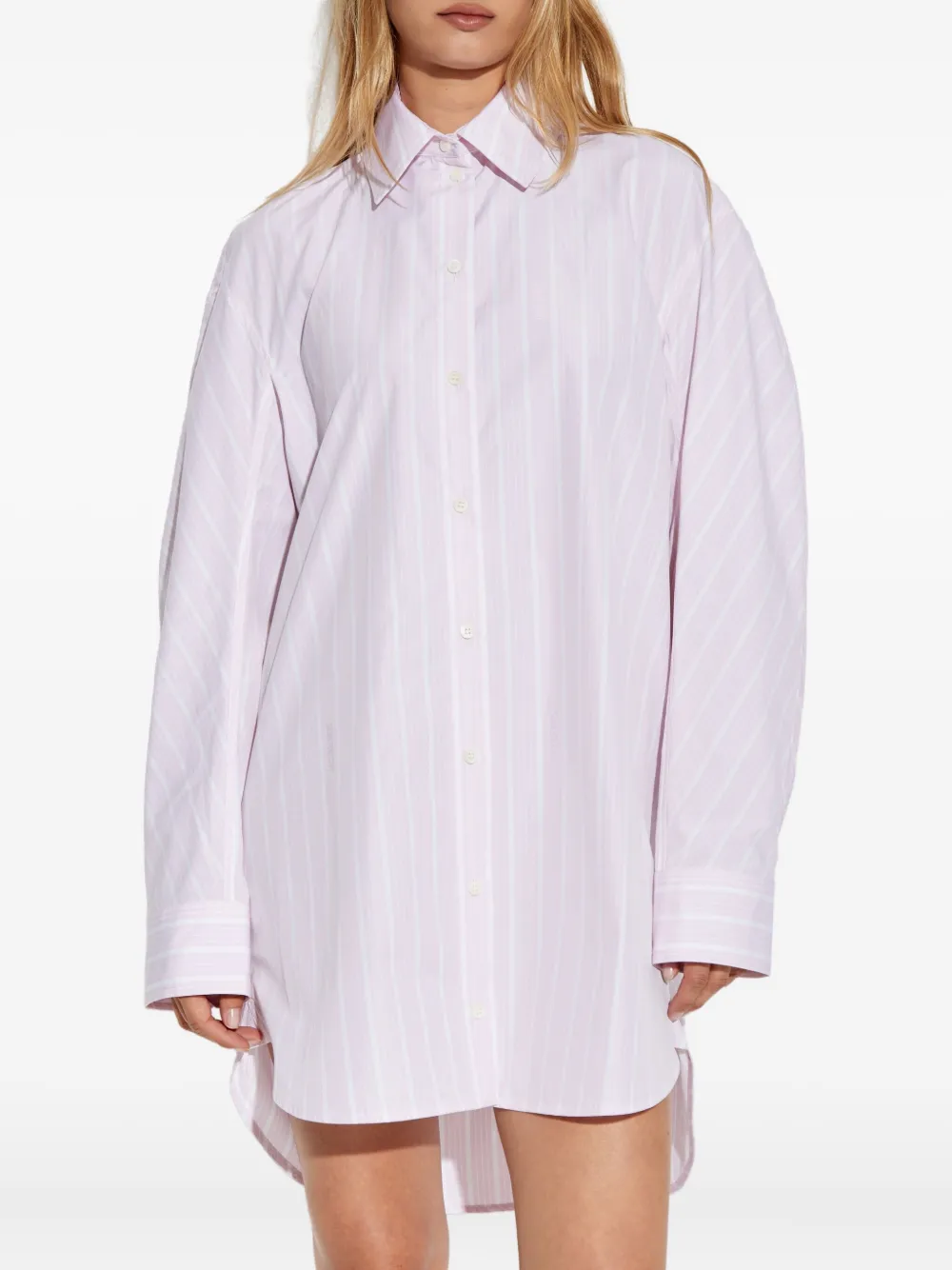 Jacquemus Gestreepte blousejurk Roze