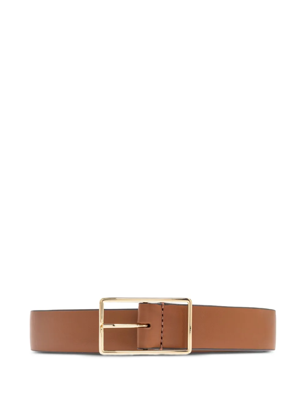 Tory Burch Leather Rectangle-buckle Belt In Brown