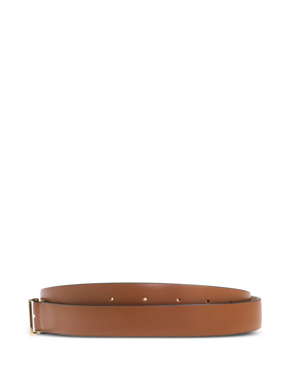 Tory Burch Leren riem met rechthoekige gesp - Bruin