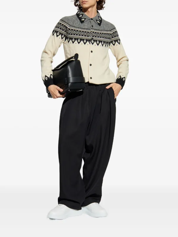 Alexander McQueen skull-motif Wool Cardigan | White | FARFETCH
