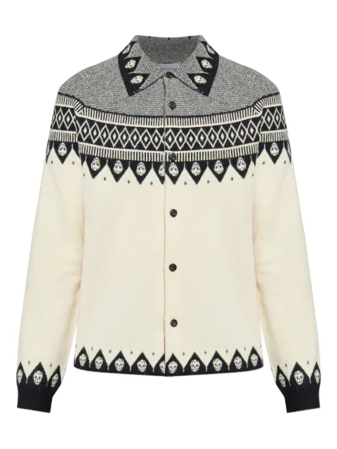Alexander McQueen skull-motif wool cardigan