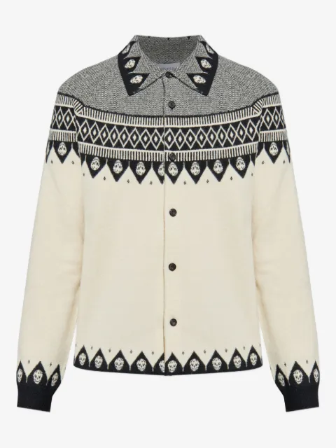 Alexander McQueen skull-motif wool cardigan