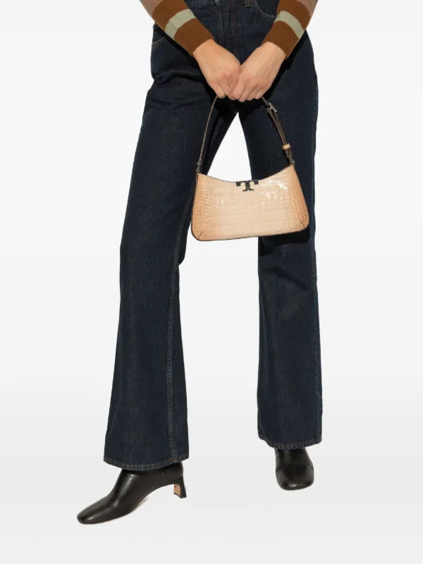 Tory Burch Eleanor クロコエンボス ショルダーバッグ | ニュートラル
