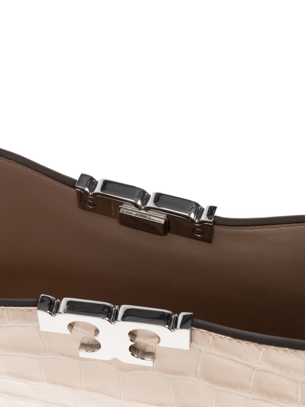 Tory Burch Eleanor schoudertas met krokodillen-reliëf Beige