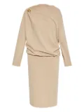 Fabiana Filippi draped midi dress - Neutrals