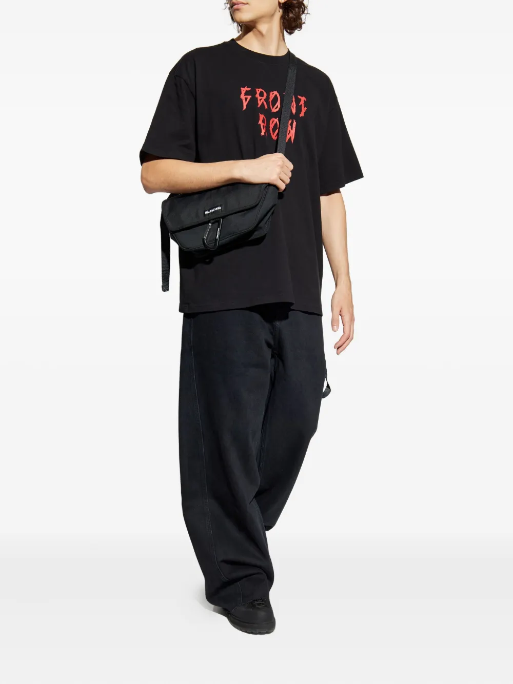 44 LABEL GROUP logo-print T-shirt - Zwart