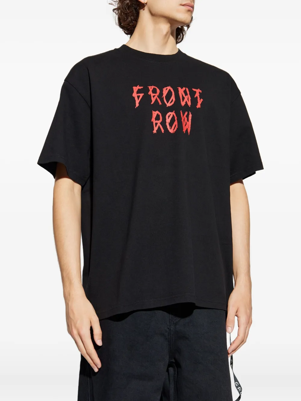 44 LABEL GROUP T-shirt met logoprint Zwart