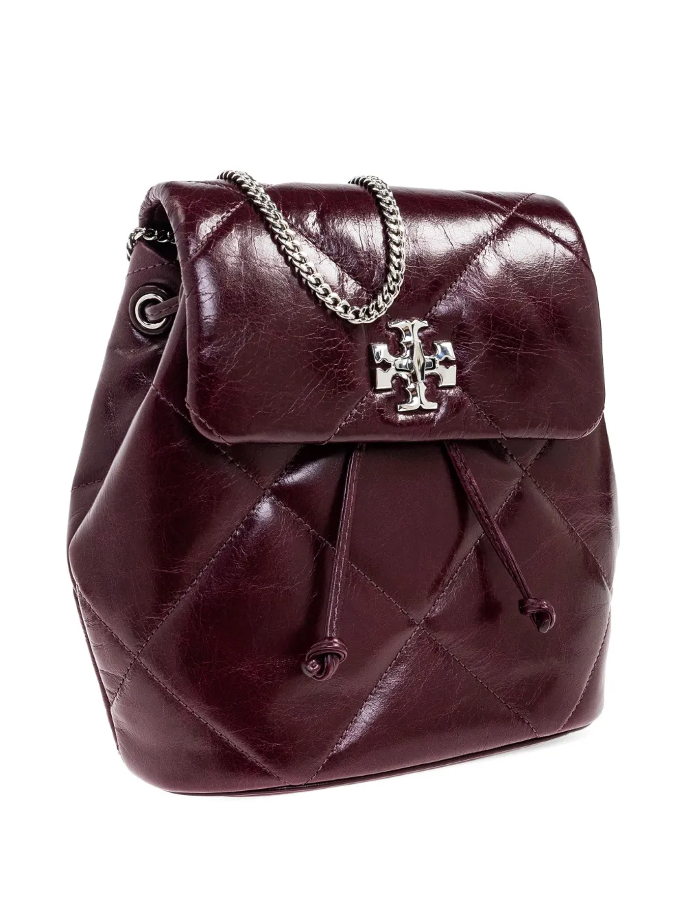 Tory Burch quilted leather backpack Paars