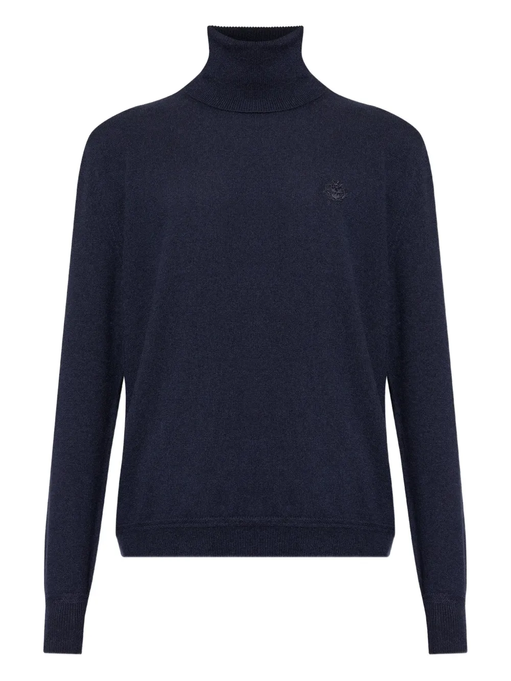 Bally embroidered roll-neck jumper Blauw