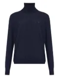 Bally embroidered roll-neck jumper - Blue