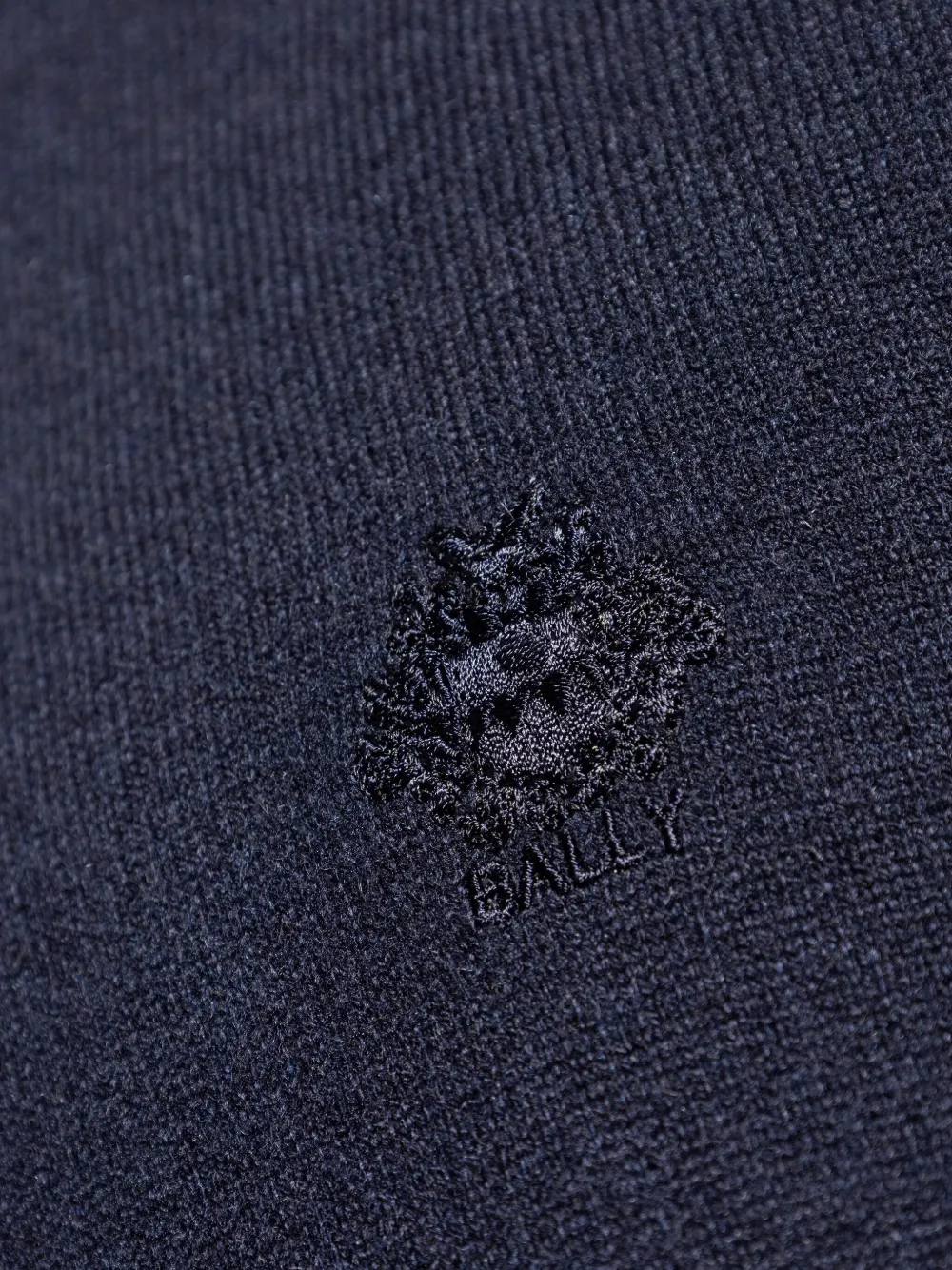 Bally embroidered roll-neck jumper Blauw