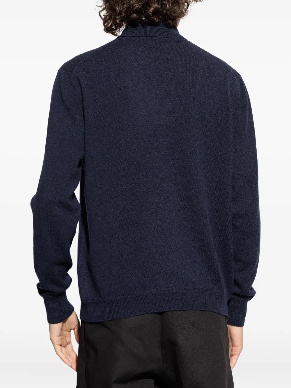 Bally embroidered roll-neck jumper Blauw