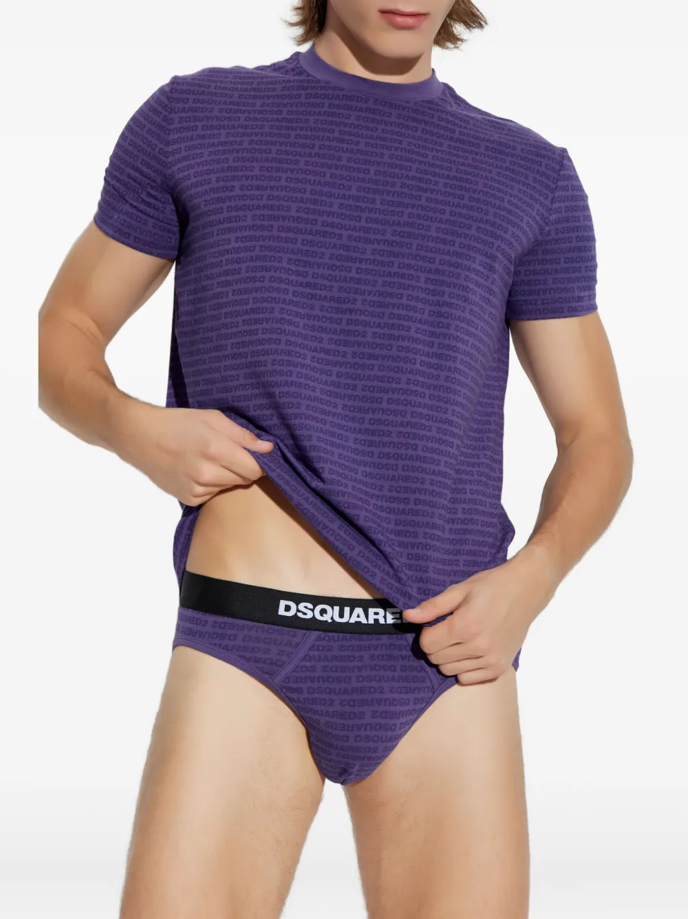 DSQUARED2 Pyjama met logoprint Paars
