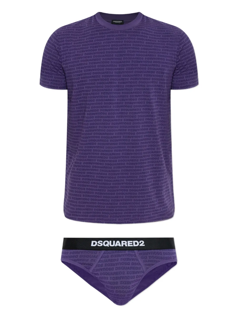 DSQUARED2 Pyjama met logoprint Paars