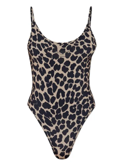 Balmain bañador con estampado de leopardo