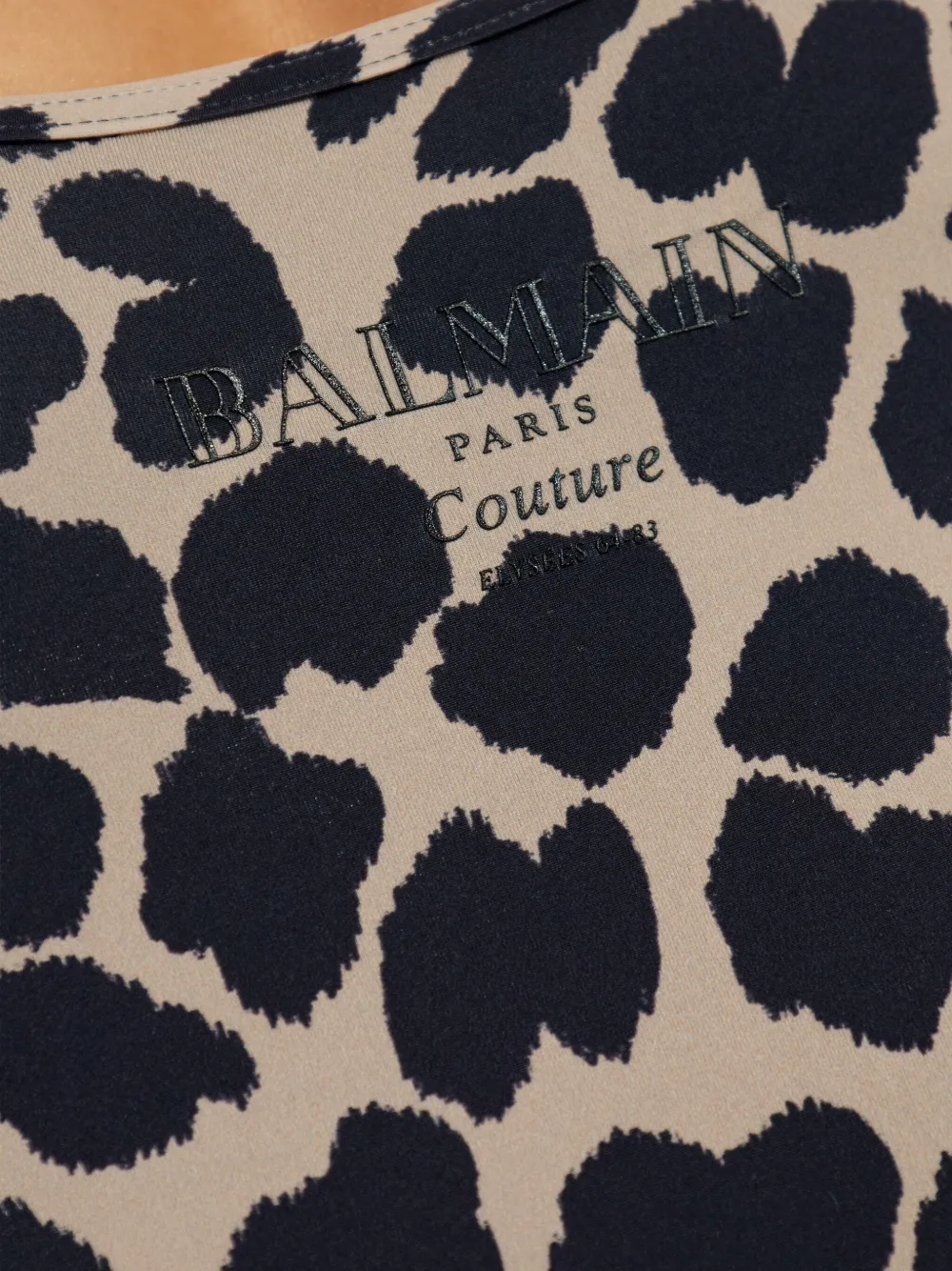 Balmain Badpak met luipaardprint Zwart