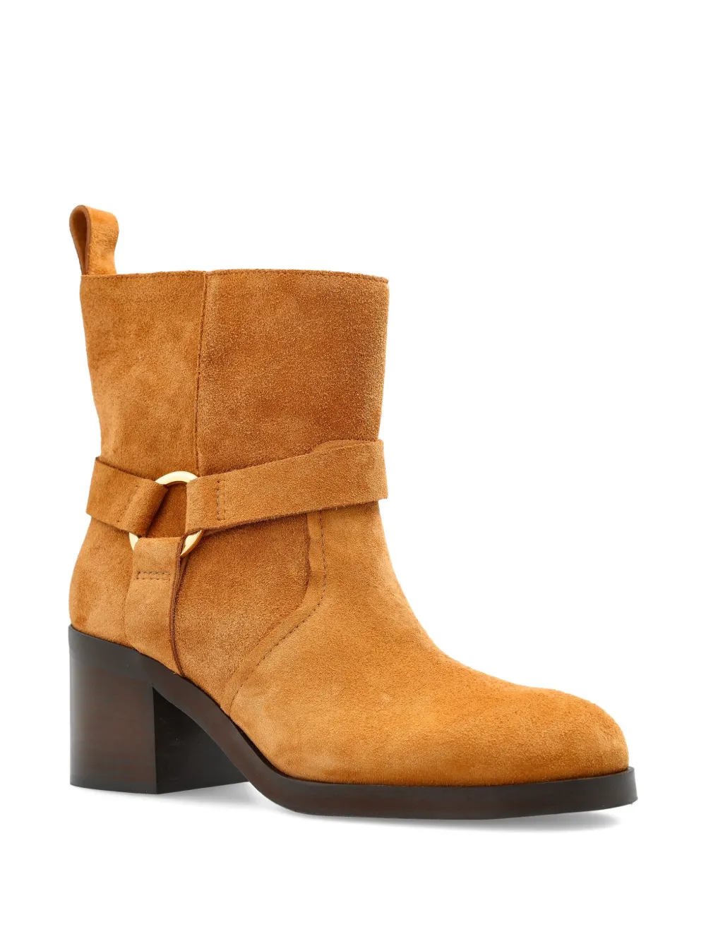 Odissì ring-detail leather ankle boots Brown