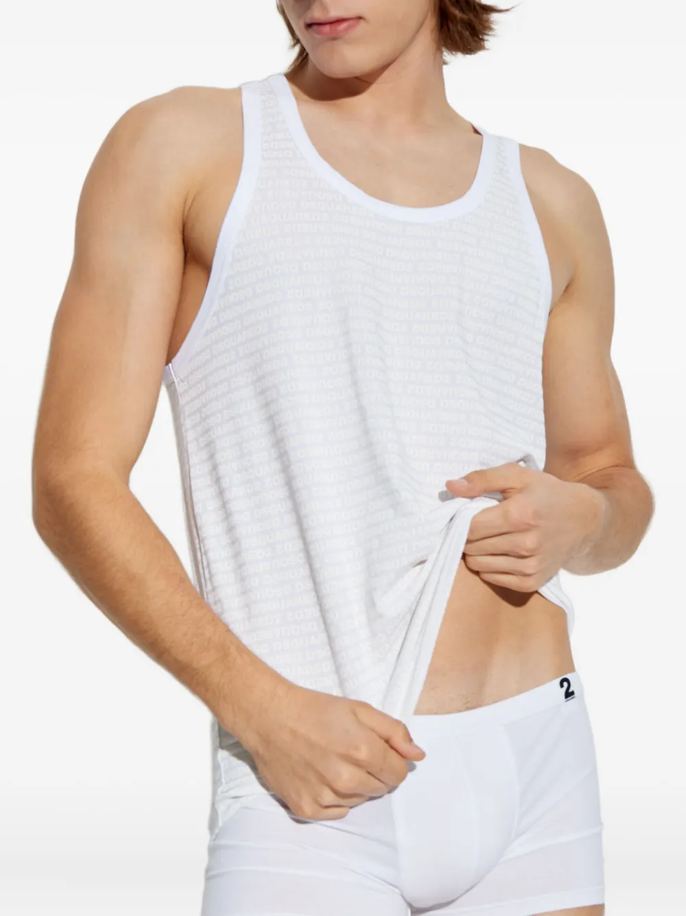 Dsquared2 Logo-print Tank Top In White