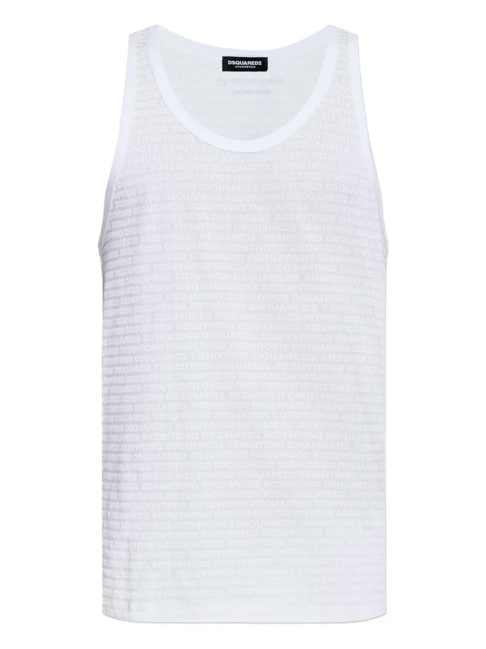 DSQUARED2 logo-print tank top Wit