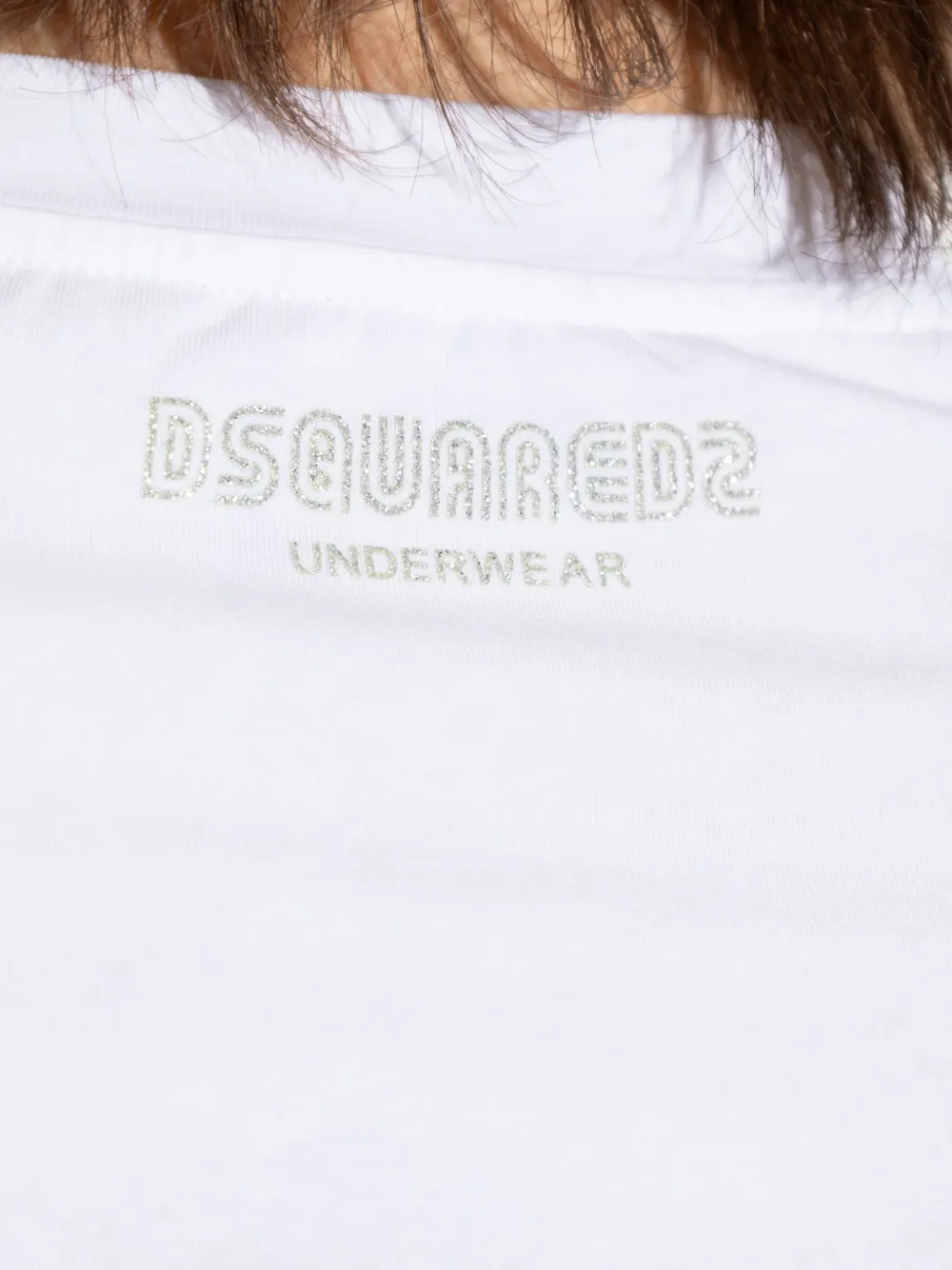 DSQUARED2 Katoenen T-shirt met geborduurd logo Wit