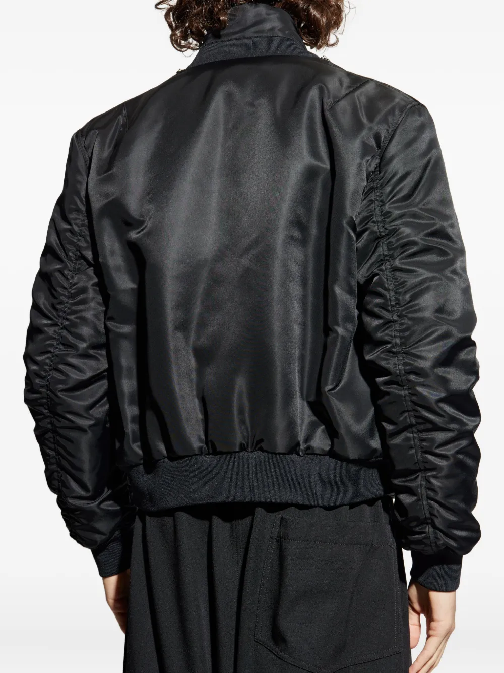 Alexander McQueen double-zip bomber jacket Zwart