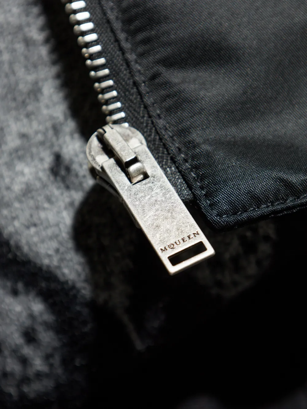 Alexander McQueen double-zip bomber jacket Zwart