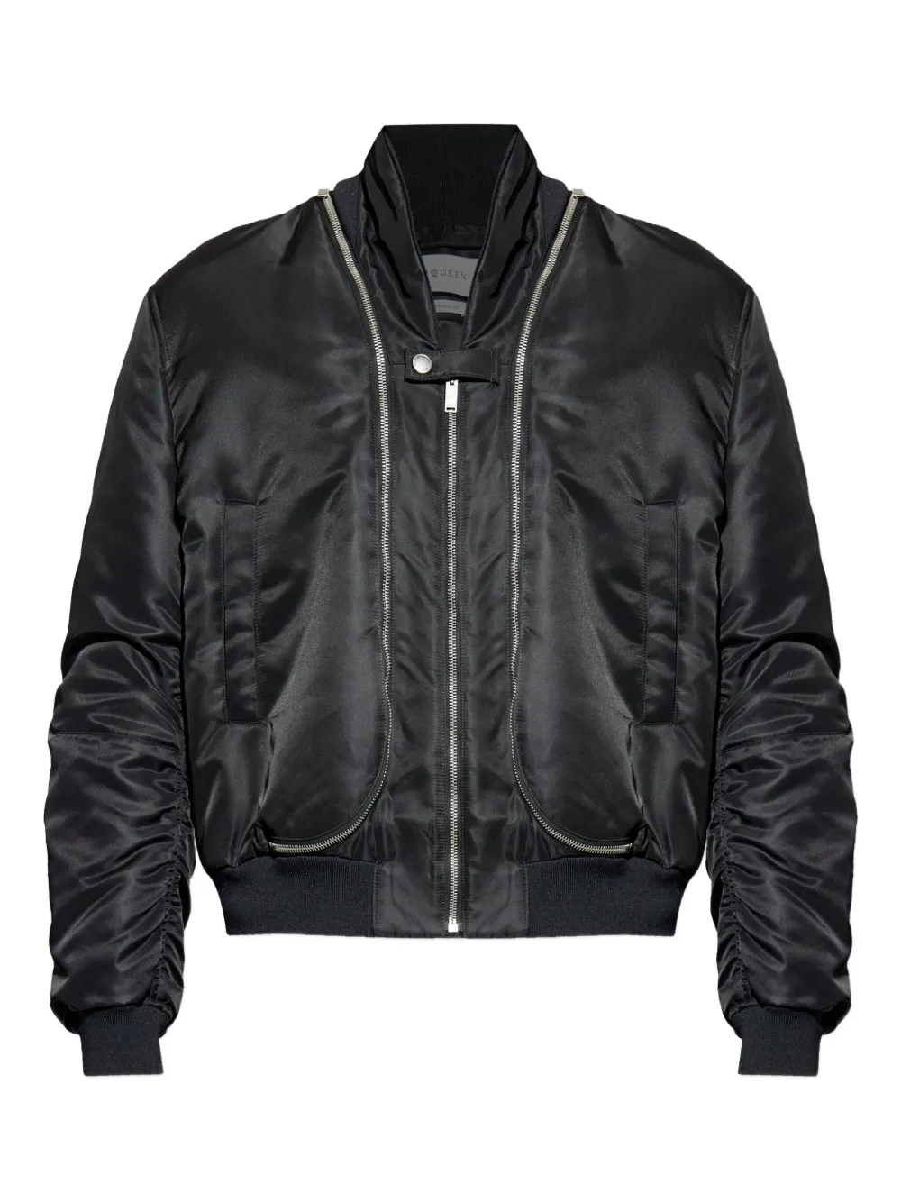 Alexander McQueen double-zip bomber jacket Zwart