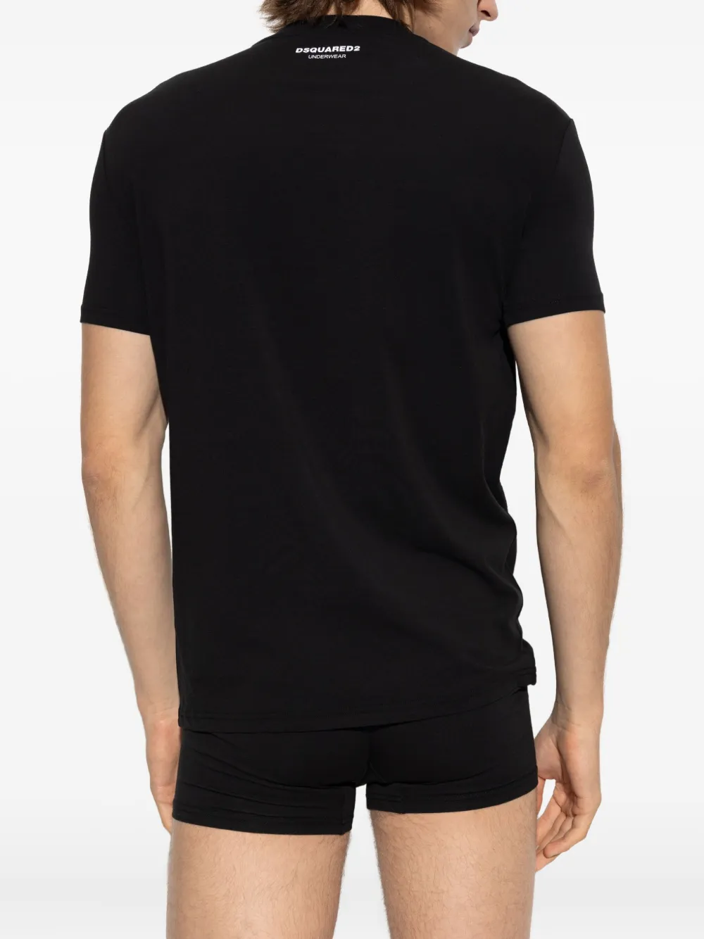 DSQUARED2 T-shirt met logoplakkaat Zwart