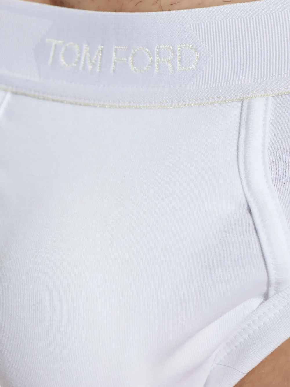 TOM FORD Slip met logoband Wit