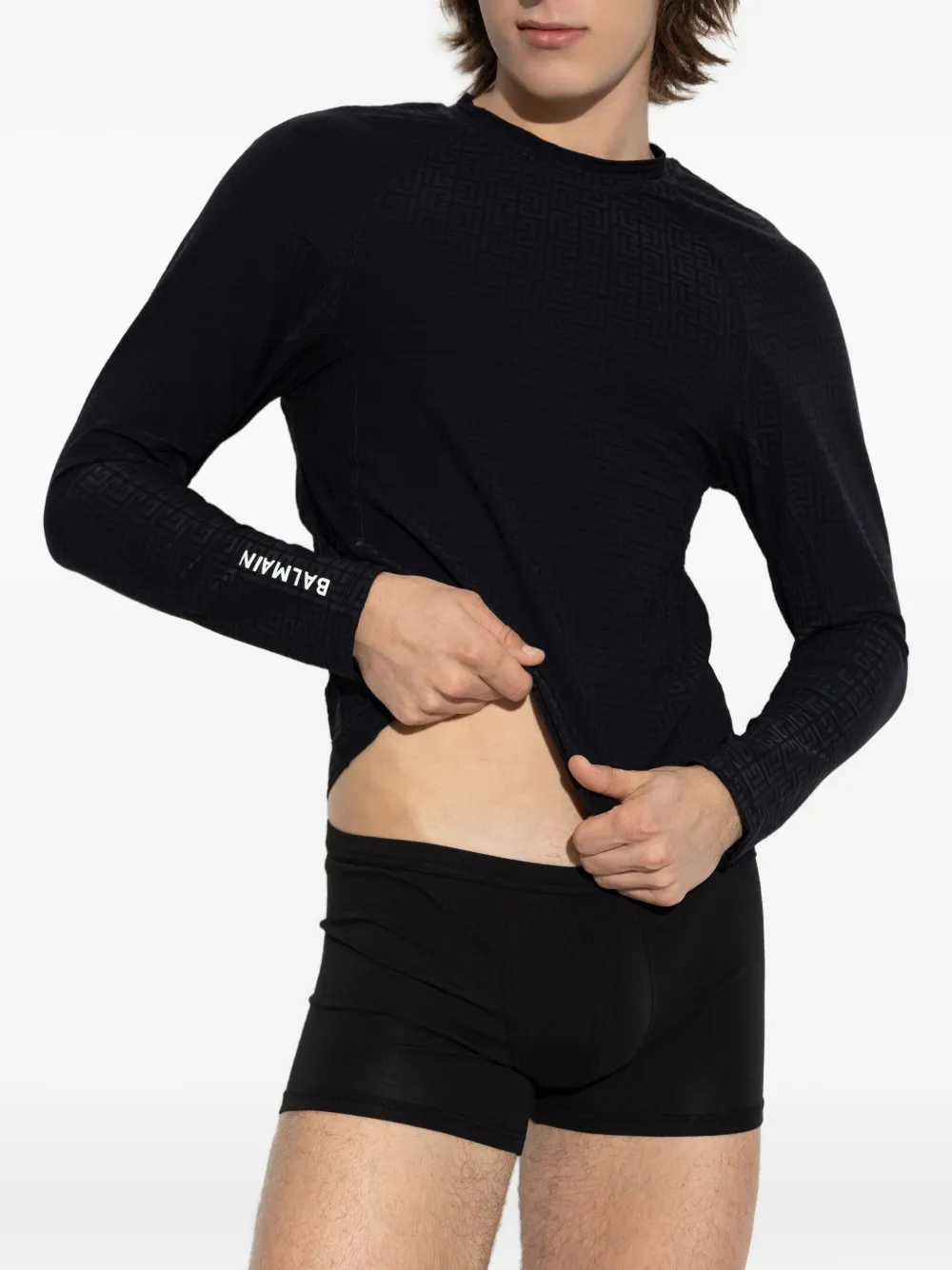 Balmain long-sleeve T-shirt Zwart
