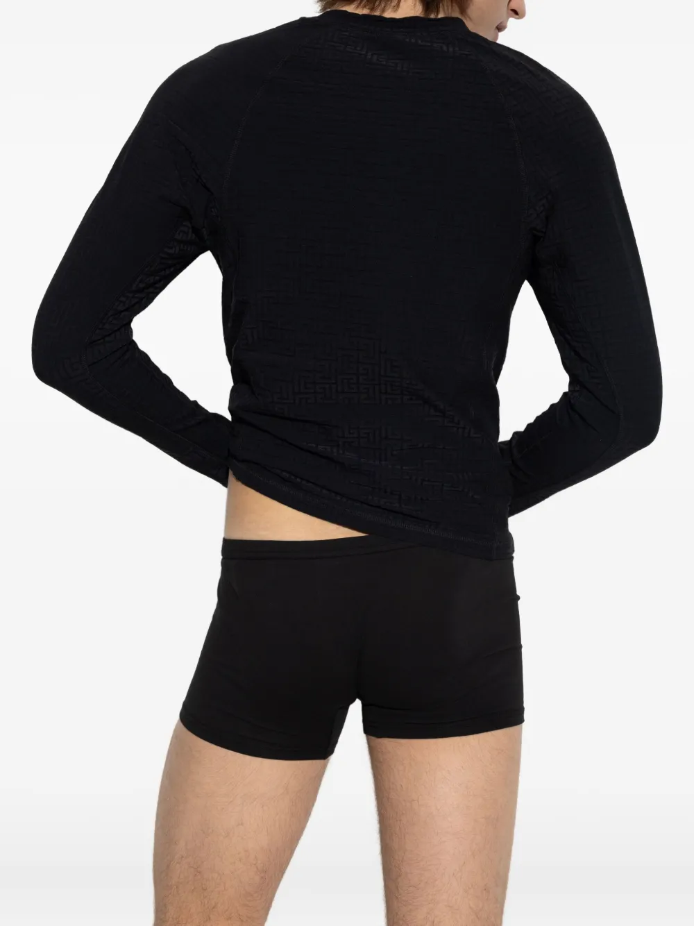 Balmain long-sleeve T-shirt Zwart