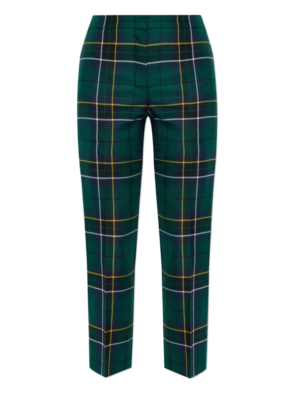 Alexander McQueen plaid wool trousers Groen