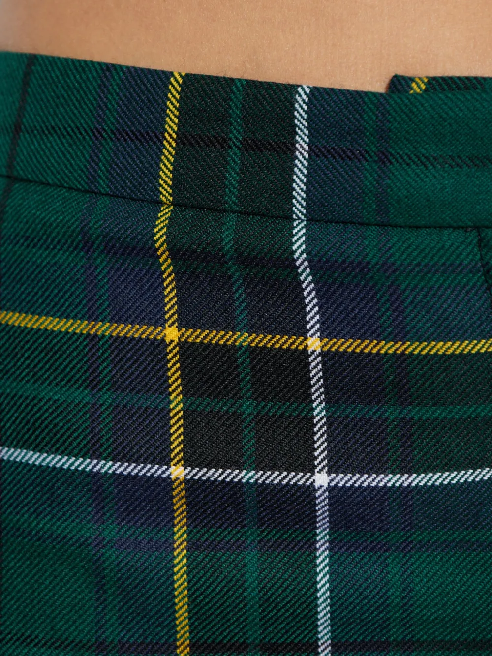 Alexander McQueen plaid wool trousers Groen