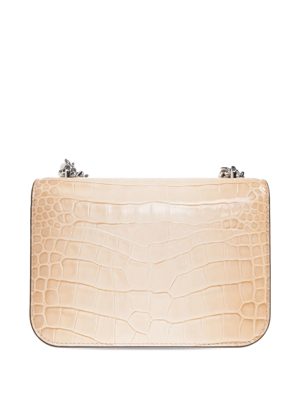 Tory Burch Small Eleanor Crocodile-embossed Shoulder Bag In Neutral