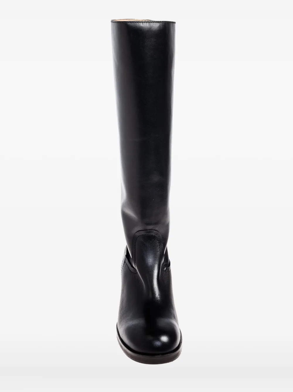 Odissi 70mm Leather Block-heel Knee-high Boots In Black