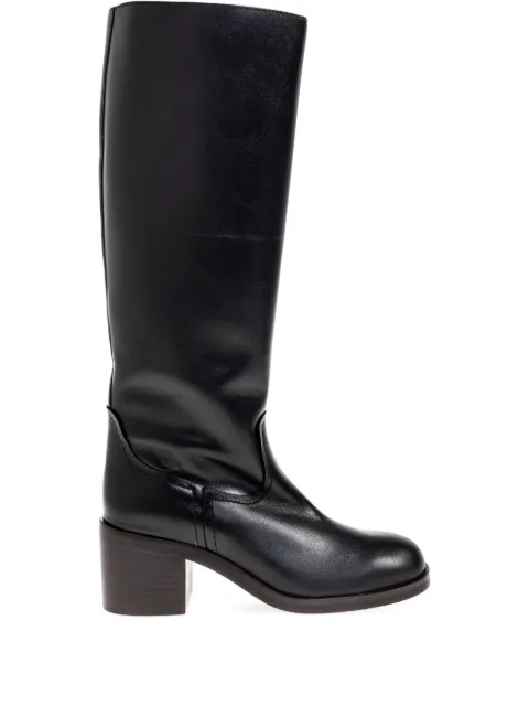 Odissì 70mm leather block-heel knee-high boots